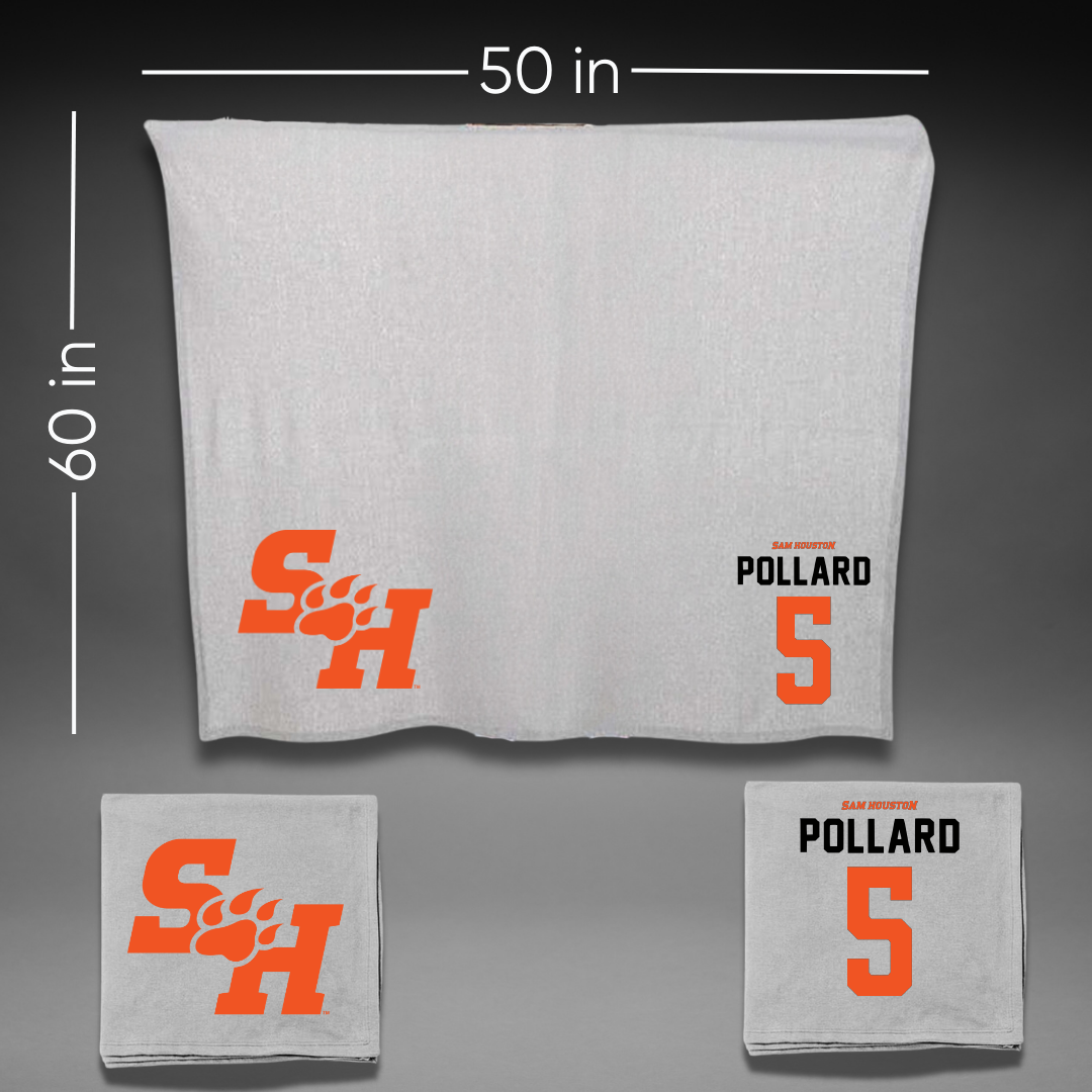 Sam Houston State University Baseball Gray Blanket - #5 Hudson Pollard