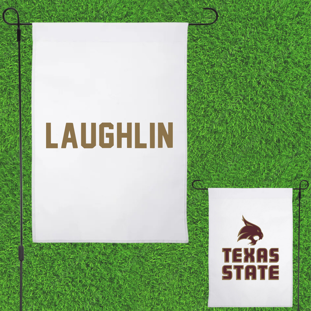 Texas State University Cheer White Garden Flag - Avery Laughlin