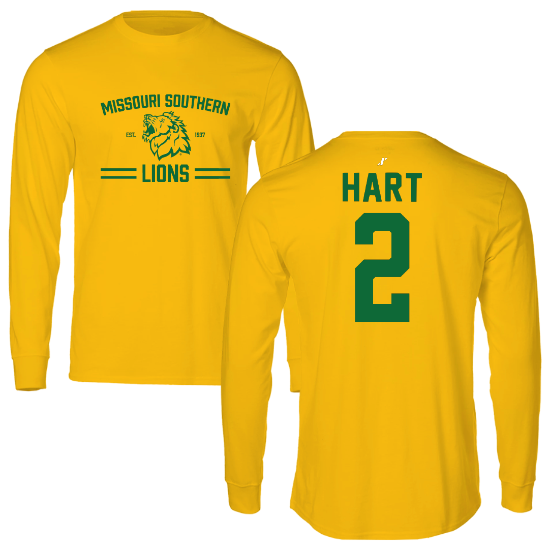 Missouri Southern State University Basketball Gold General Performance Long Sleeve - #2 Mackenzie Hart