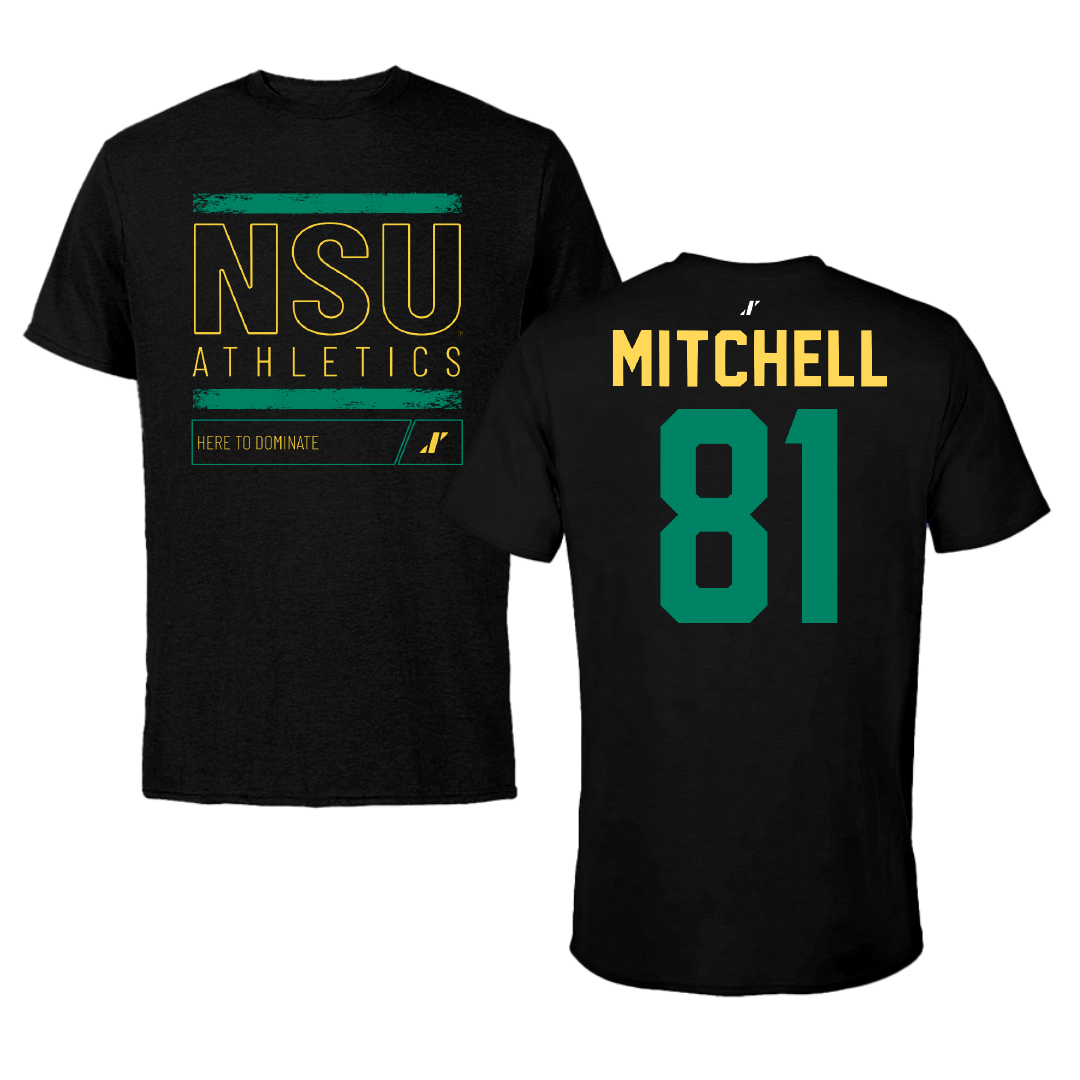 Norfolk State University Football Black Dominate Tee - #81 Elyjah Mitchell