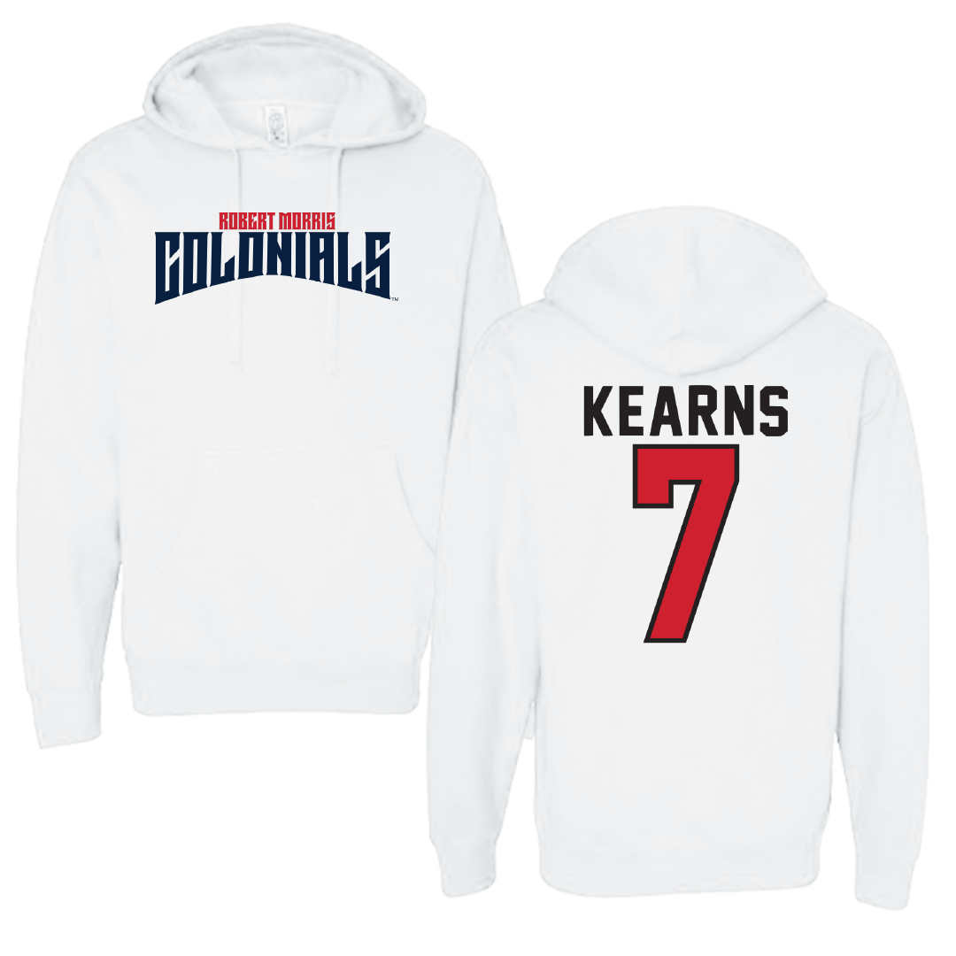 Robert Morris University Soccer White Classic Hoodie - #7 Malia Kearns