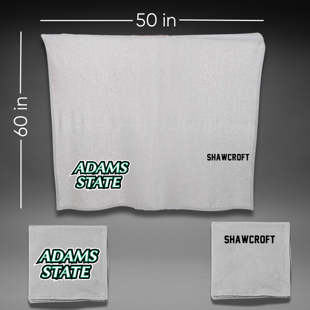 Adams State University Baseball Gray Blanket - Byron Shawcroft