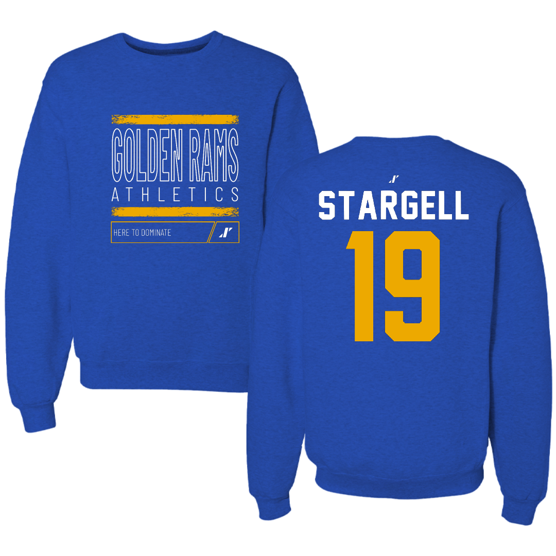 Albany State University Baseball Blue Dominate Crewneck - #19 Seth Stargell