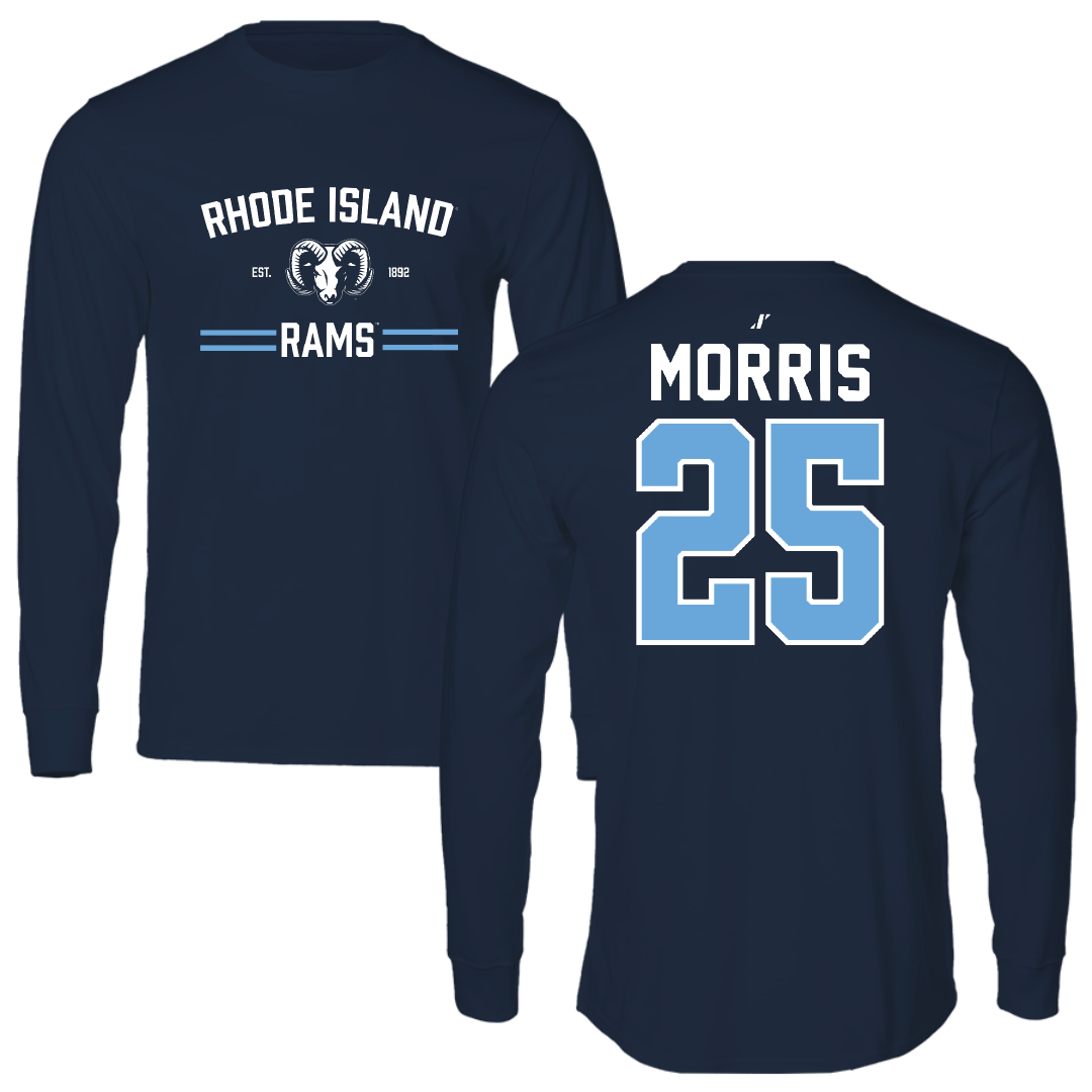 University of Rhode Island Baseball Navy General Long Sleeve - #25 Zach Morris