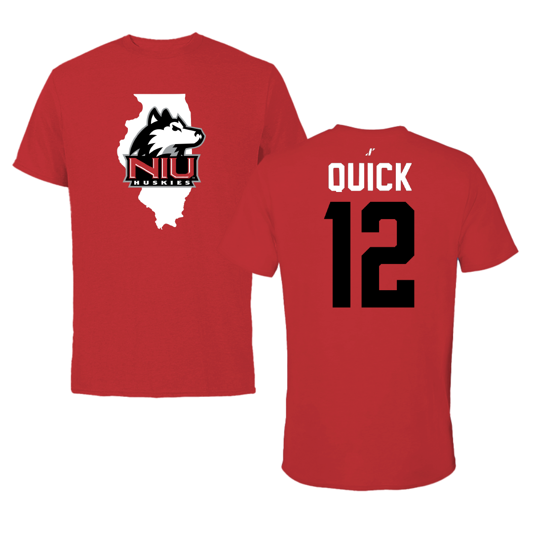Northern Illinois University Softball Red State Performance Tee - #12 Kacie Quick