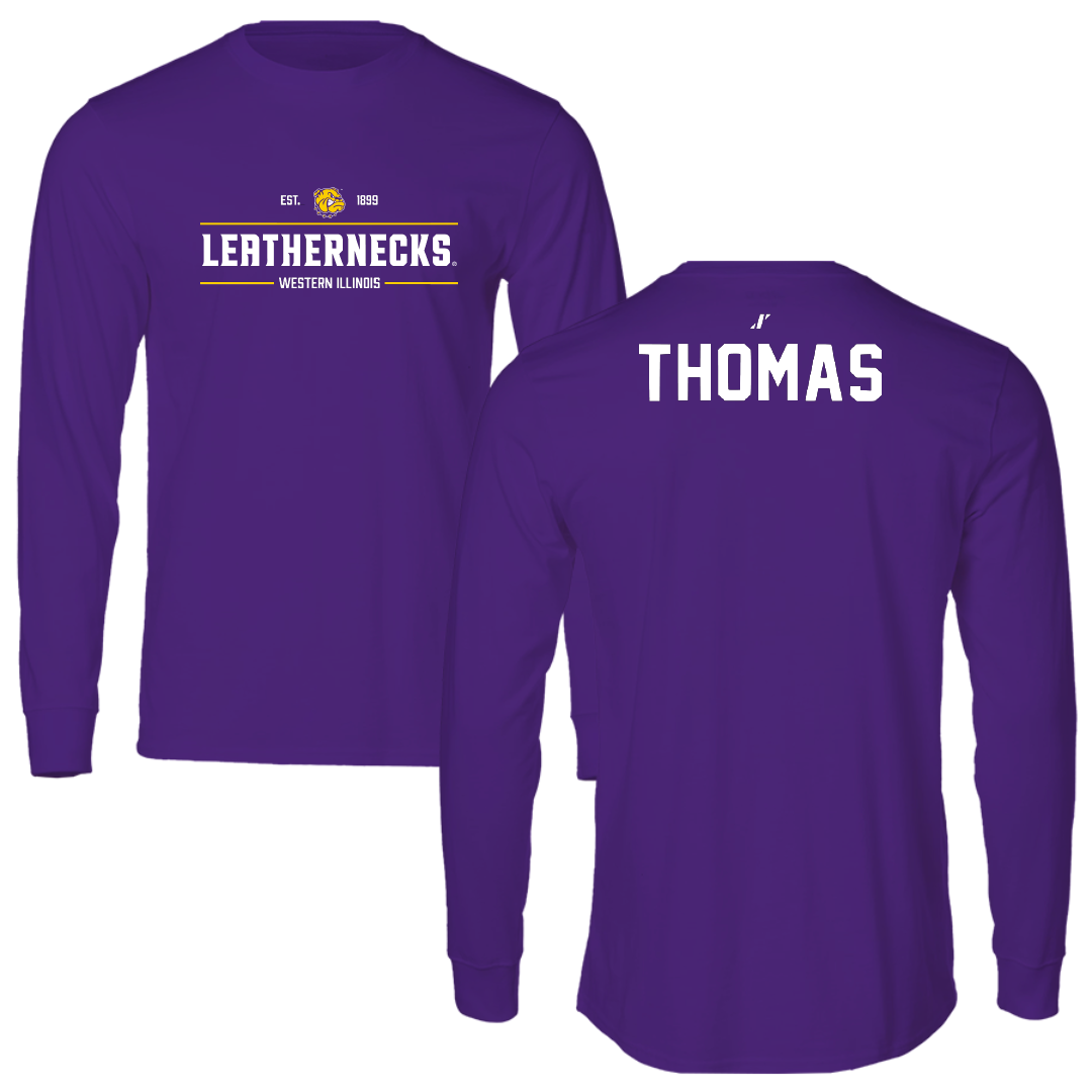 Western Illinois University TF and XC Purple General Performance Long Sleeve - Matthew Thomas