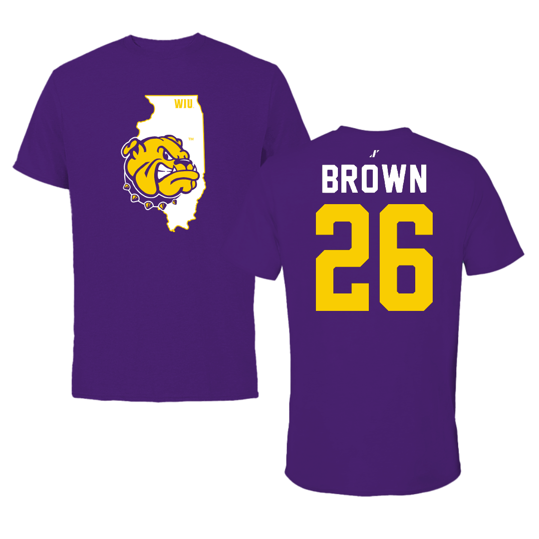 Western Illinois University Softball Purple State Performance Tee - #26 Payton Brown