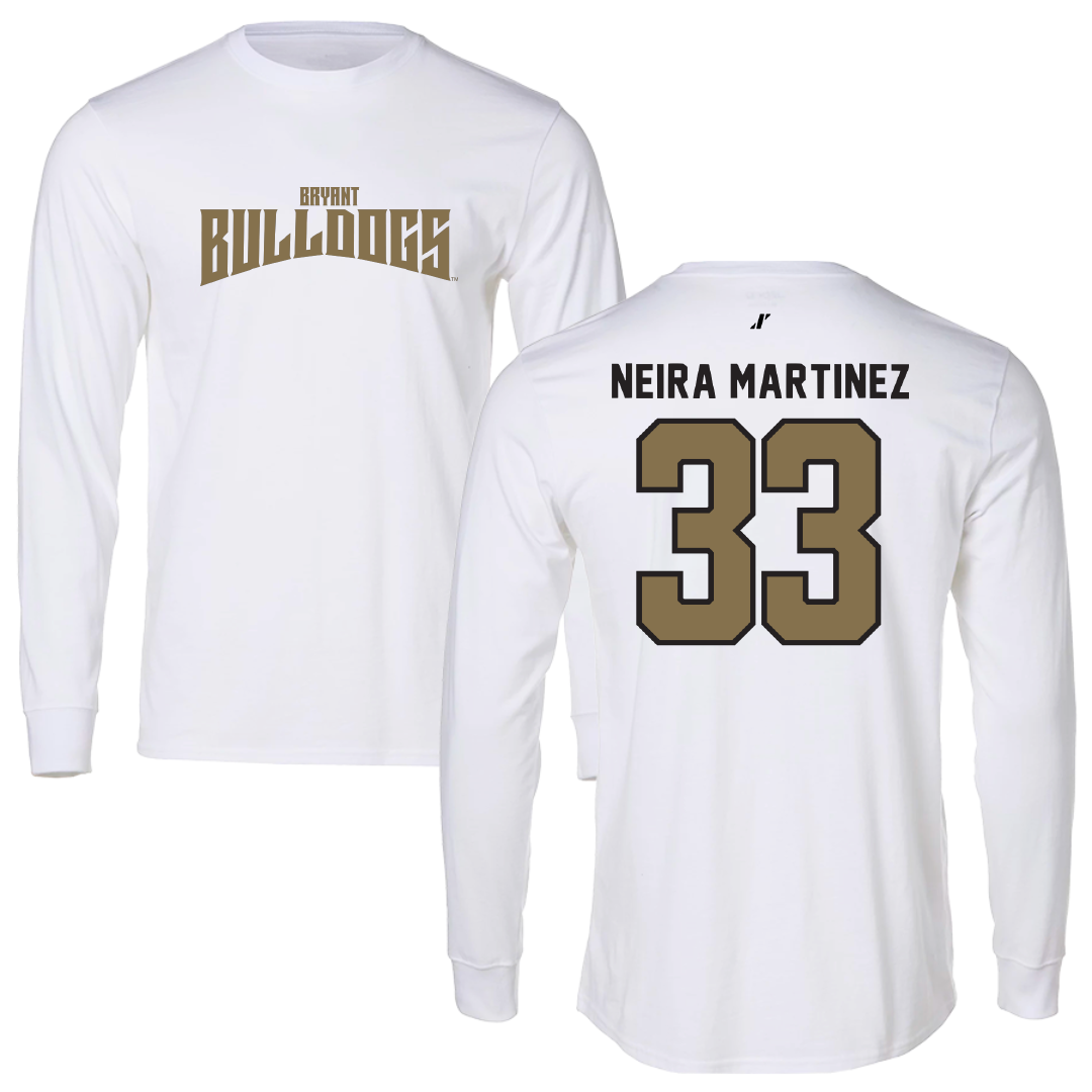 Bryant University Basketball White Classic Performance Long Sleeve - #33 Marta Neira Martinez