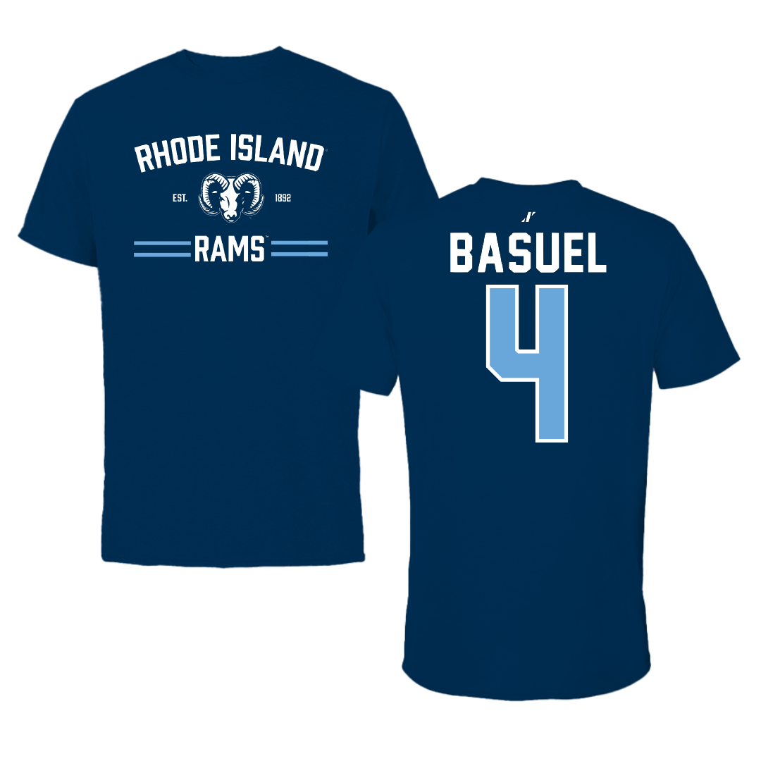 University of Rhode Island Lacrosse Navy General Performance Tee - #4 Caralie Basuel