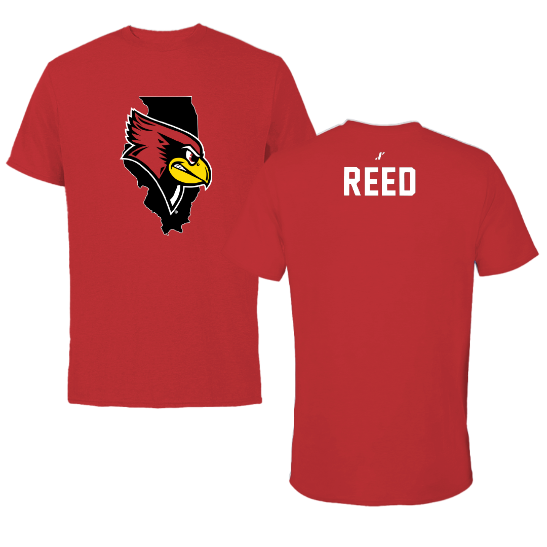 Illinois State University Track and Field Red State Performance Tee - Maggie Reed