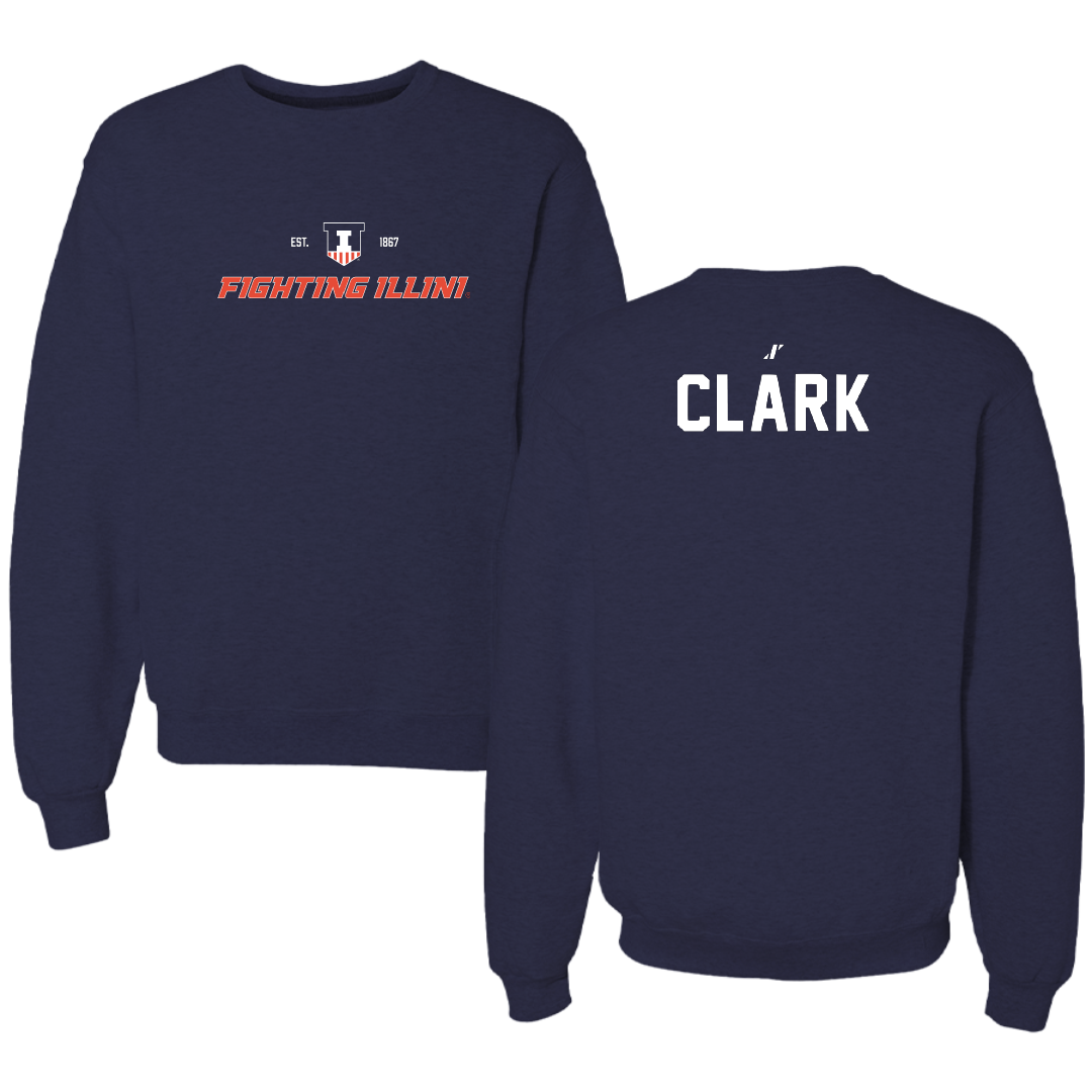 University of Illinois TF and XC Navy General Crewneck - Dystonae Clark