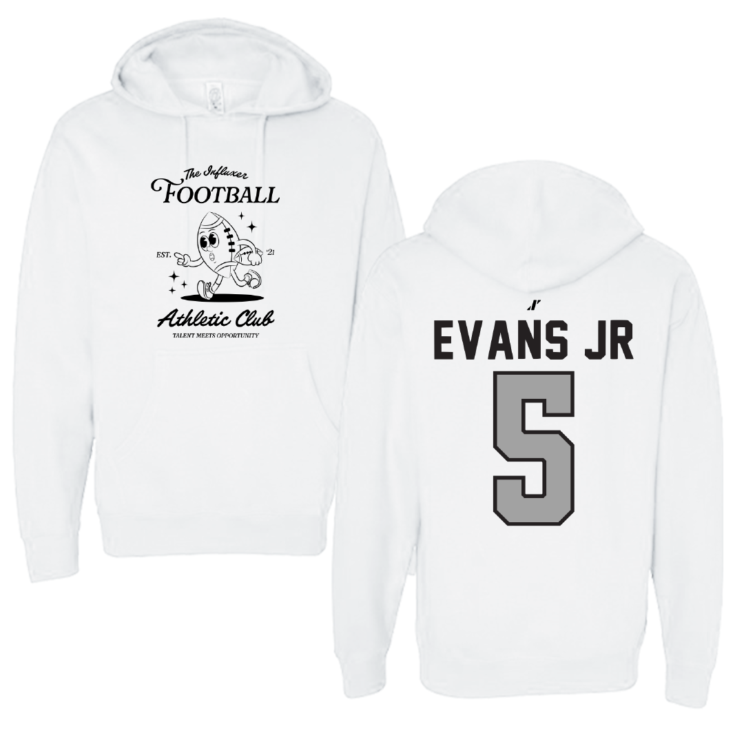 Football White Influxer Athletic Club Hoodie - #5 CJ Evans Jr