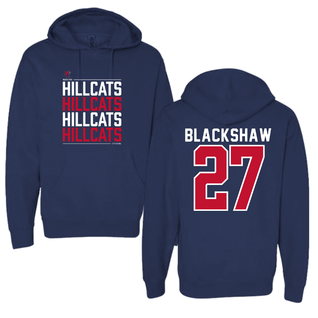 Rogers State University Baseball Navy General Hoodie - #27 Geovanni Blackshaw