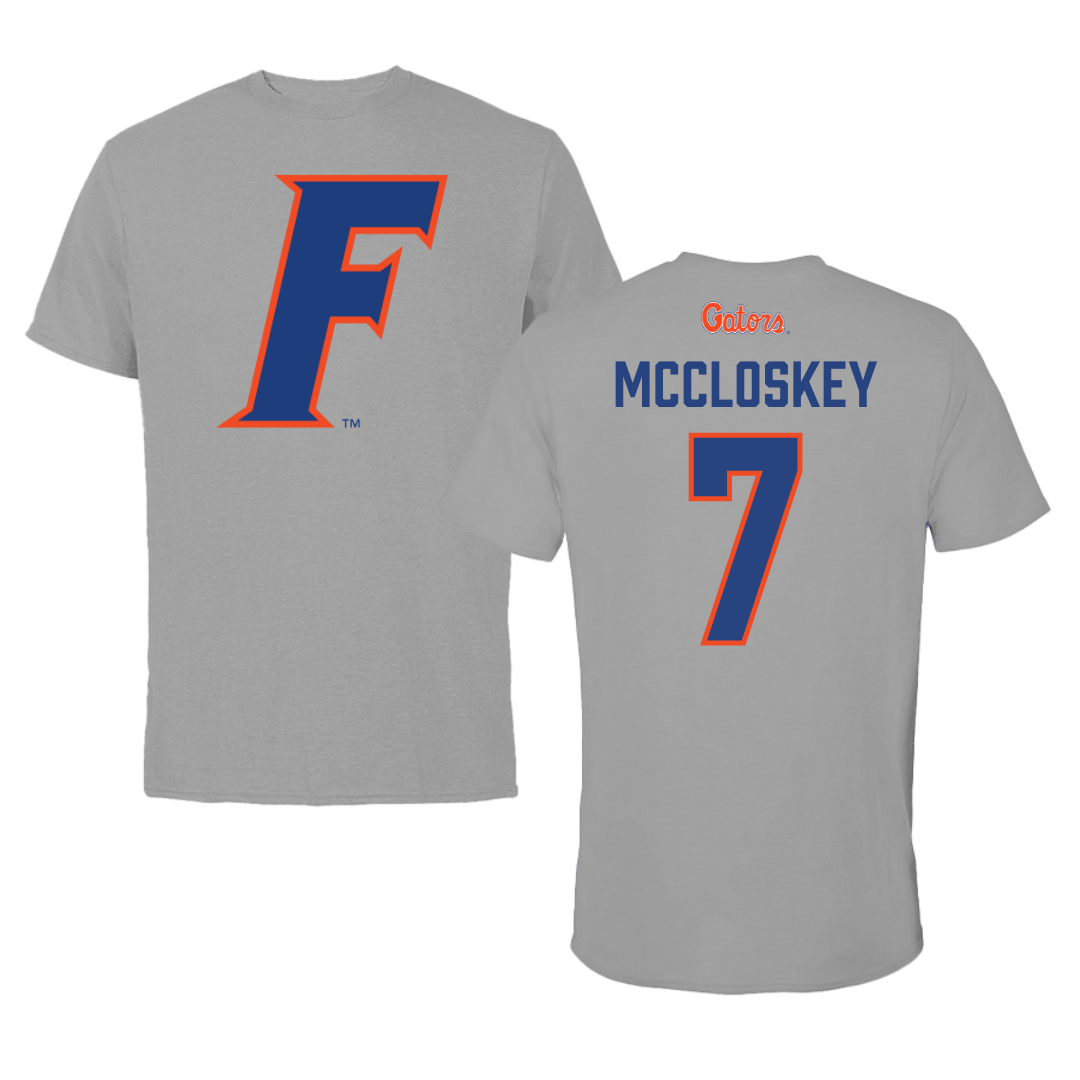 University of Florida Soccer Dark Gray Tee - #7 Lauren McCloskey