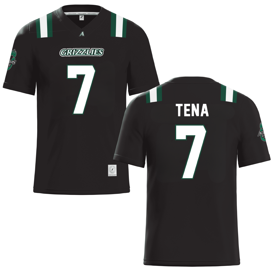 Adams State University Black Football Jersey - #7 Colette Tena