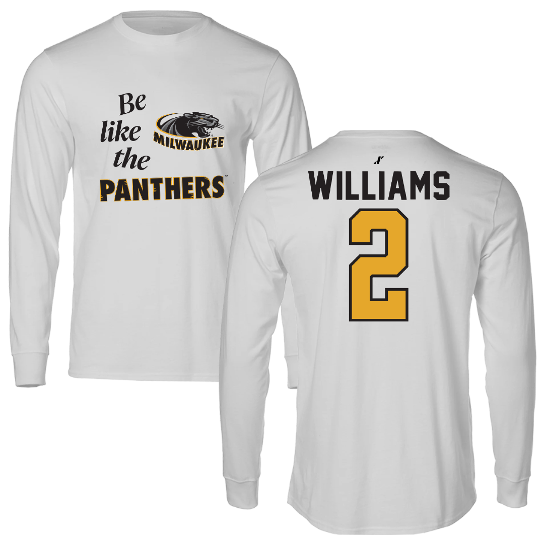 University of Wisconsin-Milwaukee Basketball Light Gray Be Like Us Performance Long Sleeve - #2 Jada Williams
