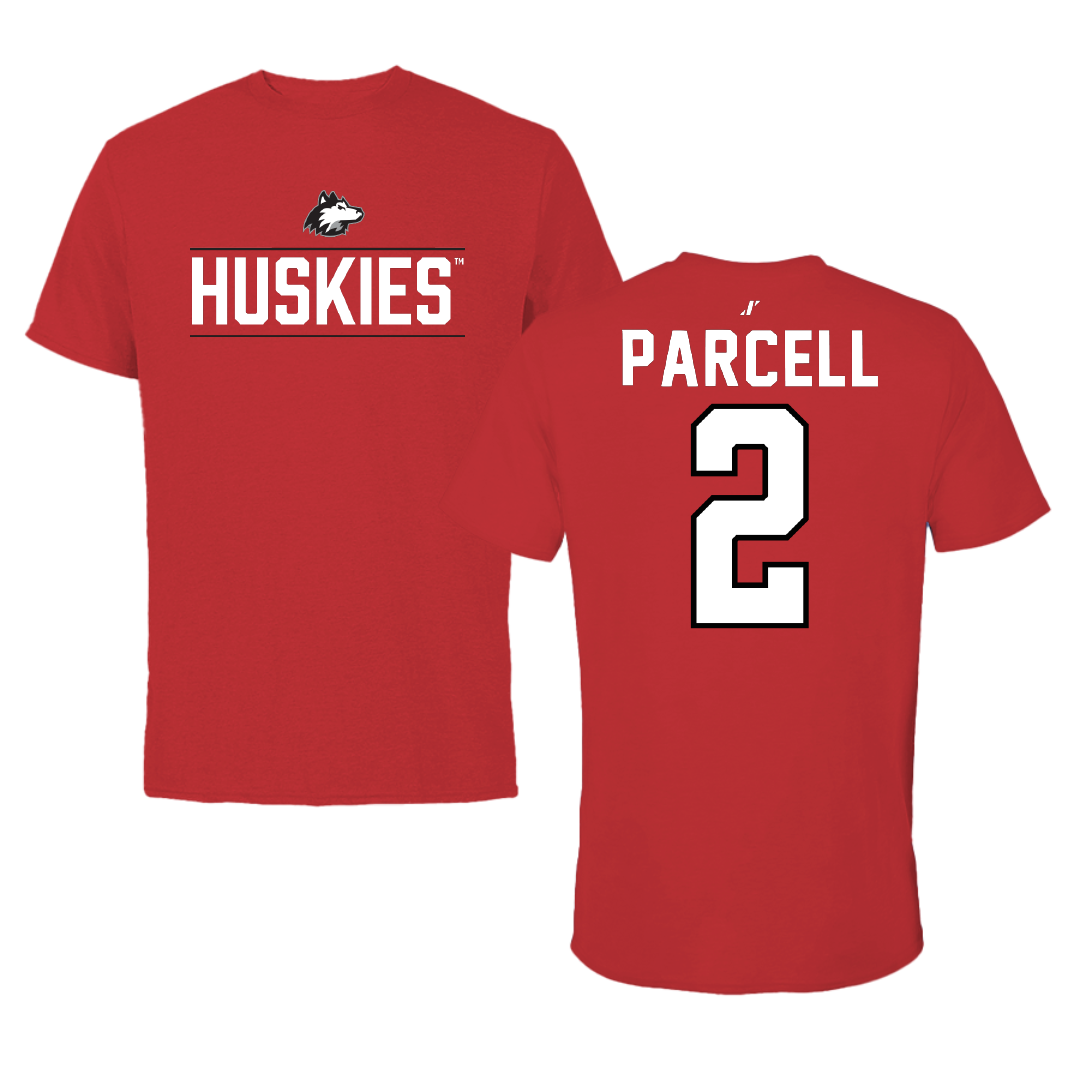 Northern Illinois University Baseball Red General Tee - #2 Charlie Parcell