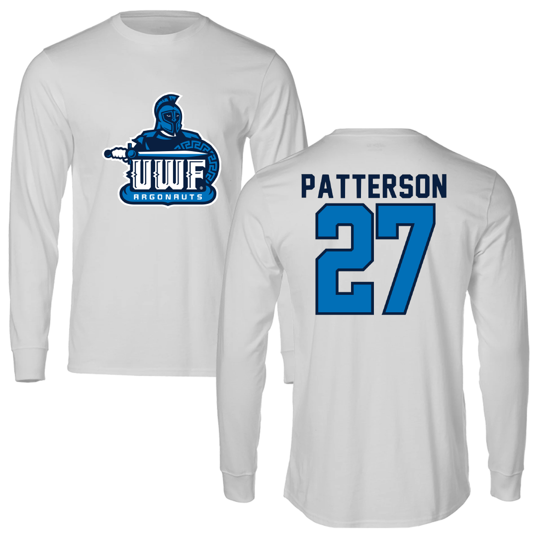 University of West Florida Football Light Gray Long Sleeve - #27 Tyler Patterson