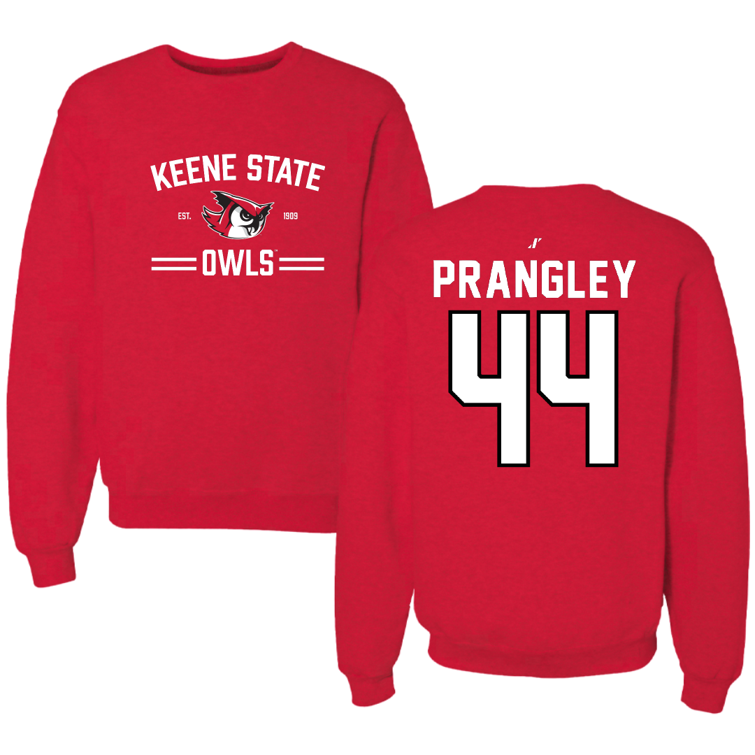 Keene State College Lacrosse Red General Crewneck - #44 Chris Prangley