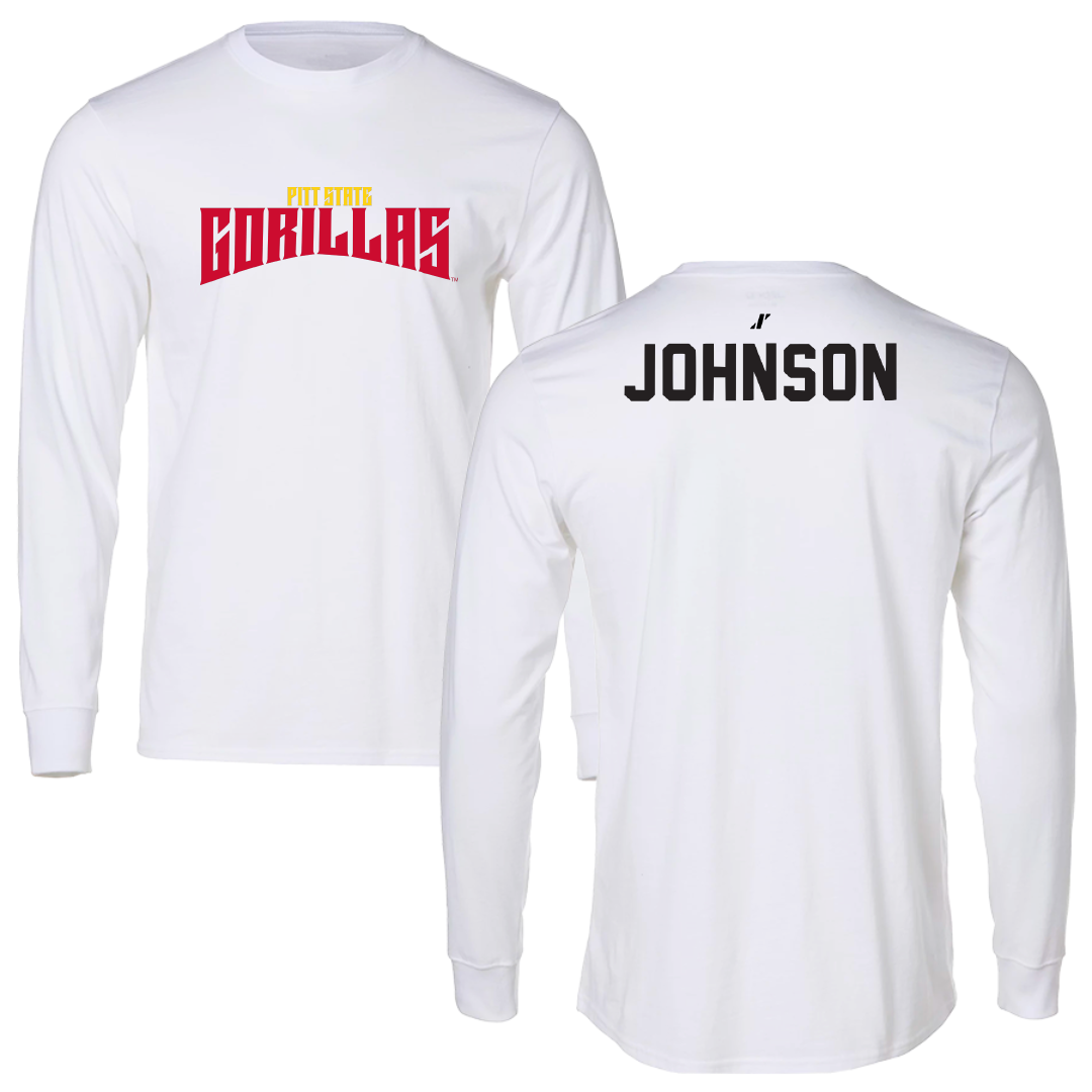 Pittsburg State University TF and XC White Classic Long Sleeve - Yasmine Johnson