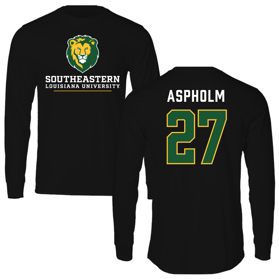 Southeastern Louisiana University Baseball Black Performance Long Sleeve - #27 Dalton Aspholm