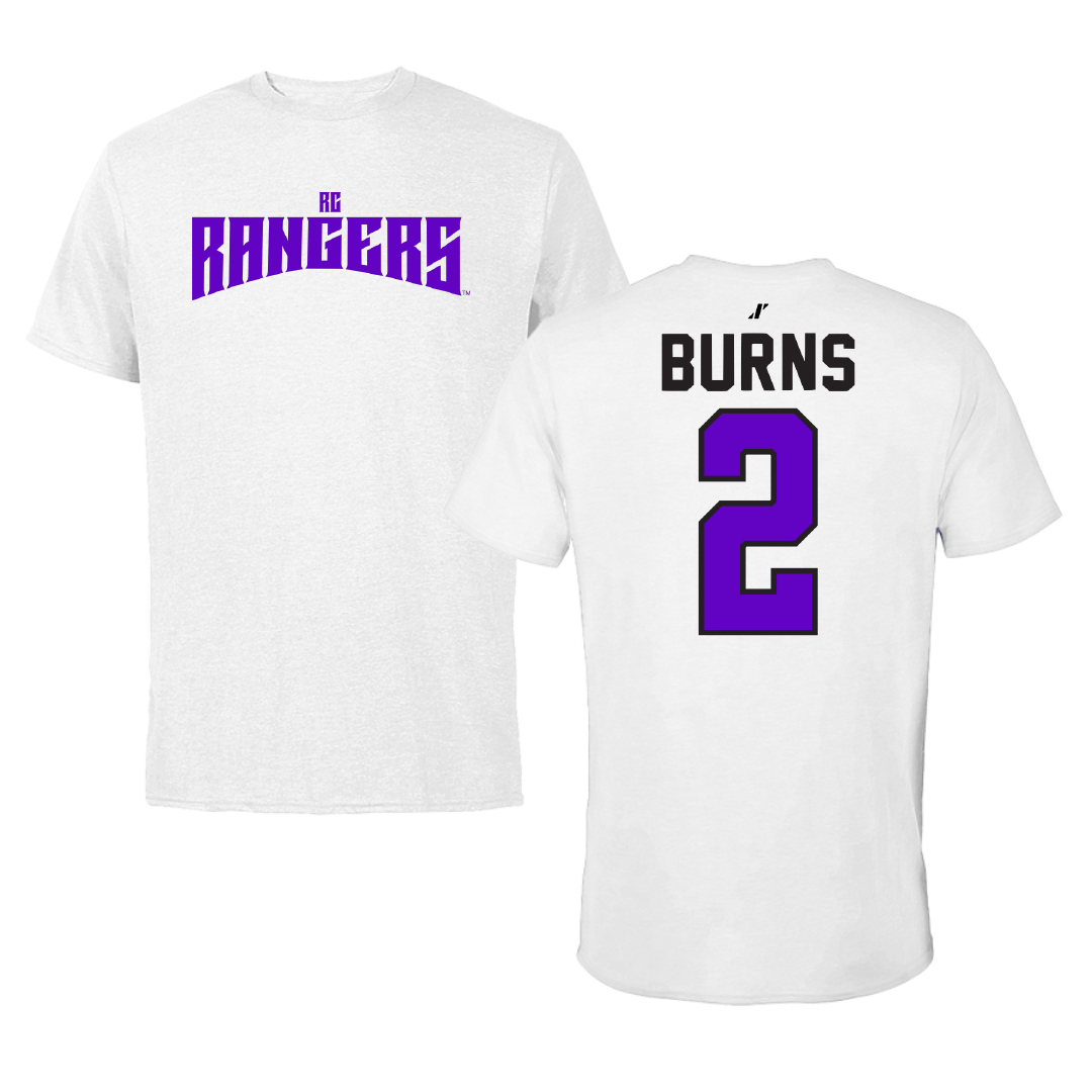 Ranger College Basketball White Classic Tee - #2 Elaina Burns