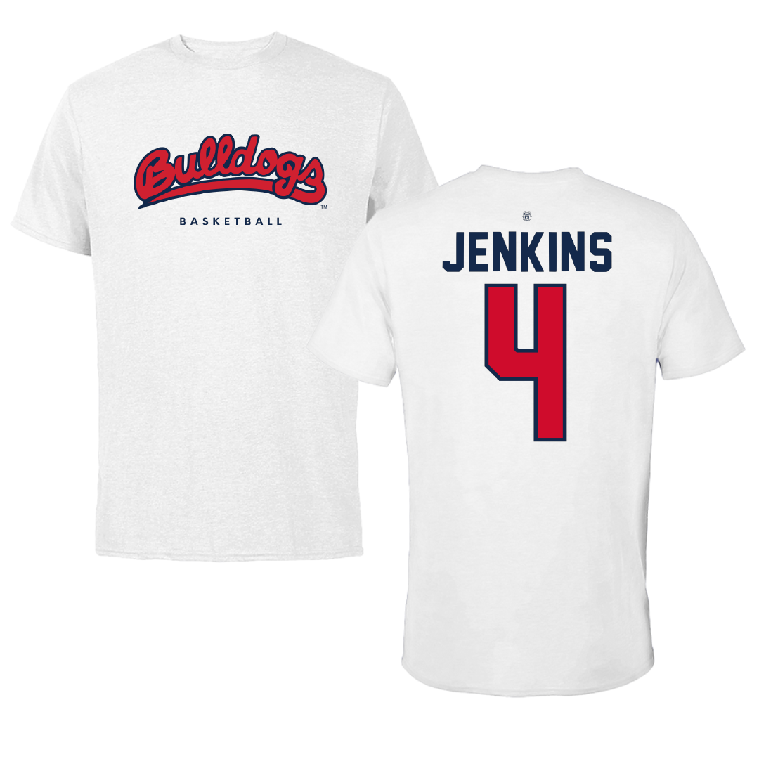Fresno State University Basketball White Performance Tee - #4 Troy Jenkins