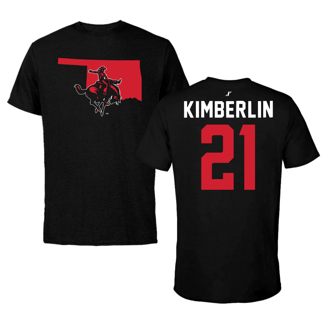 Northwestern Oklahoma State University Basketball Black State Tee - #21 Skyler Kimberlin