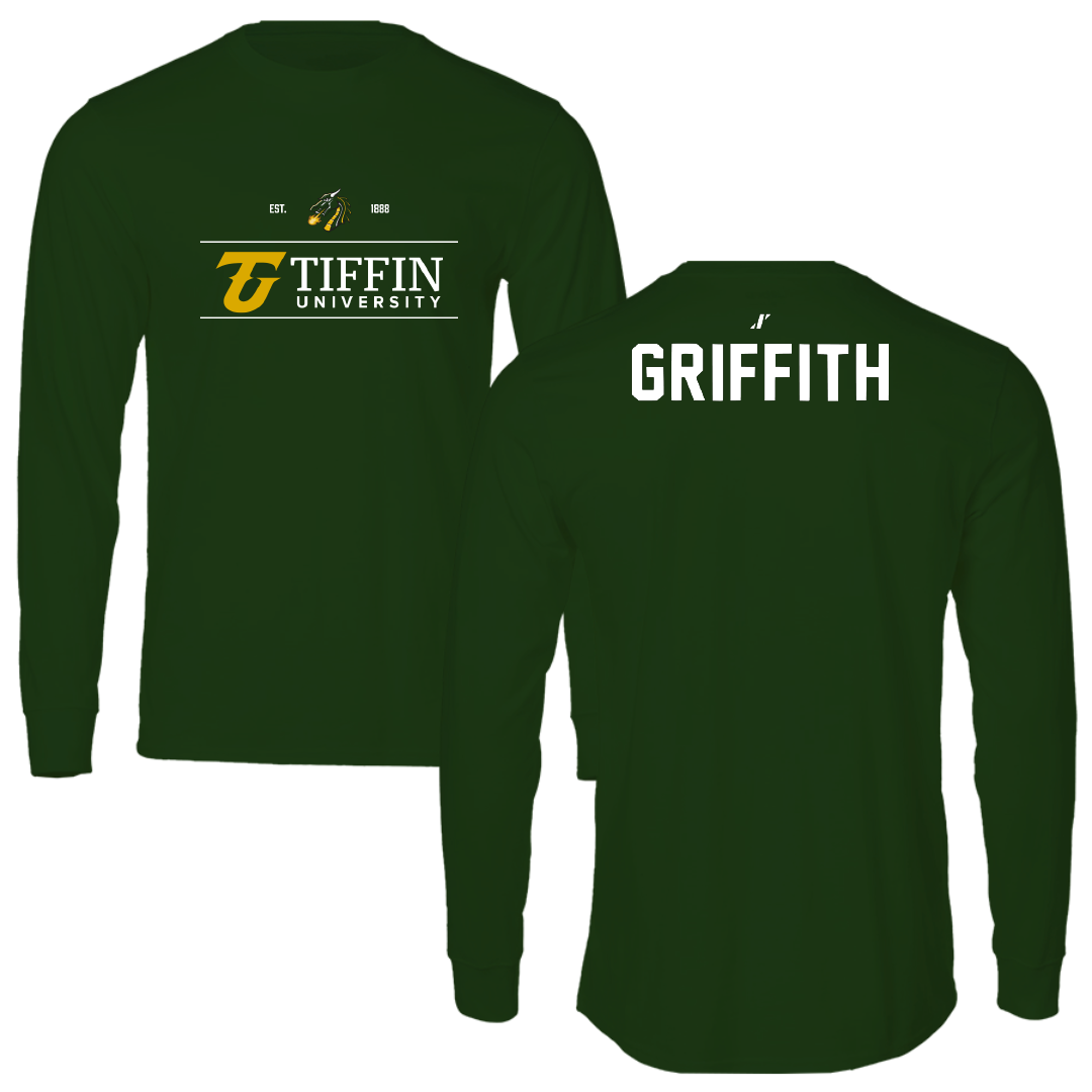 Tiffin University Wrestling Forest Green General Long Sleeve - Alex Griffith