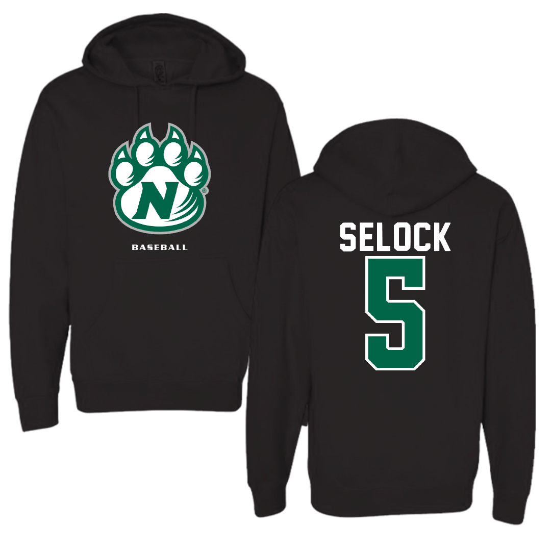 Northwest Missouri State University Baseball Black Hoodie - #5 Jacob Selock