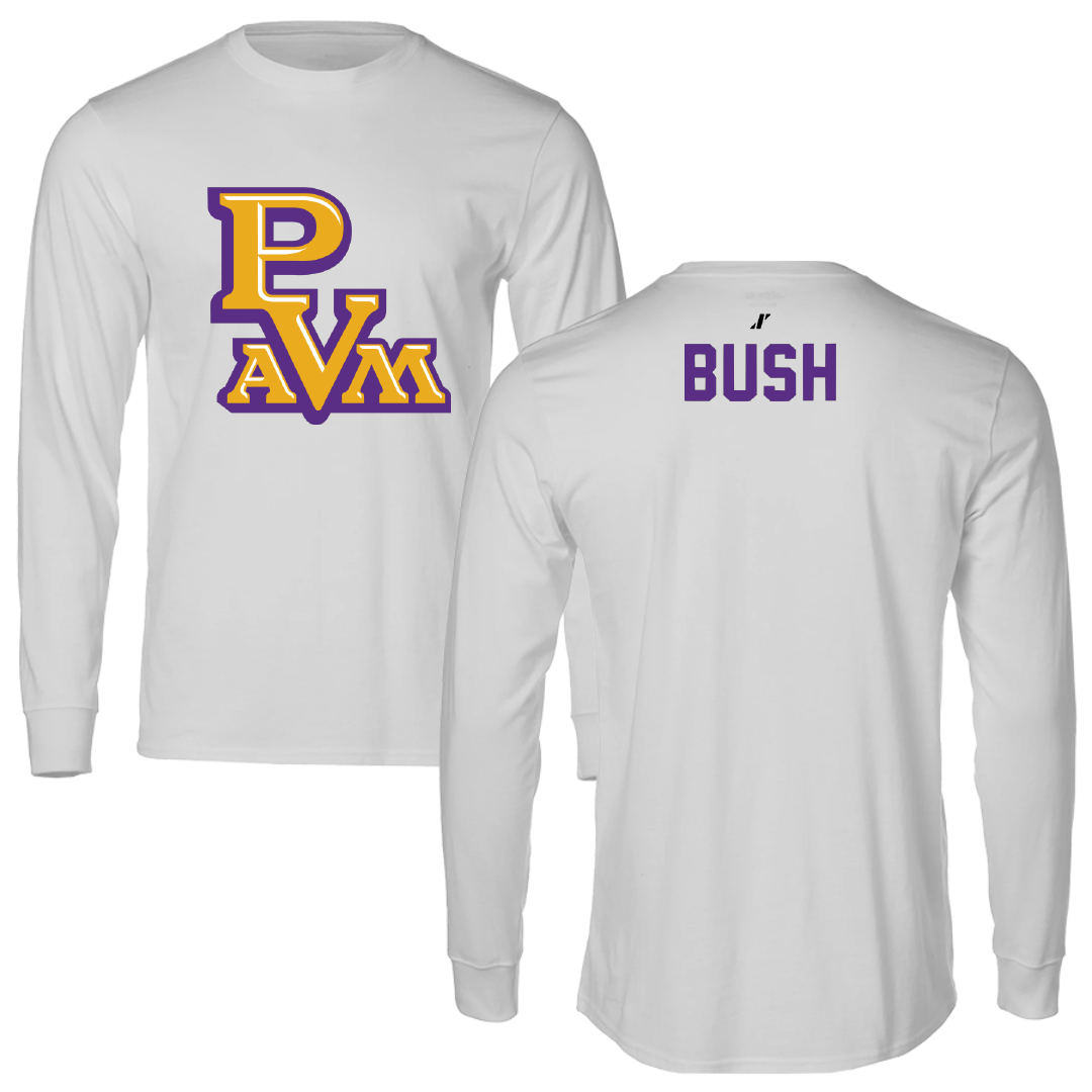 Prairie View A&M University Basketball Light Gray Performance Long Sleeve - Braelon Bush