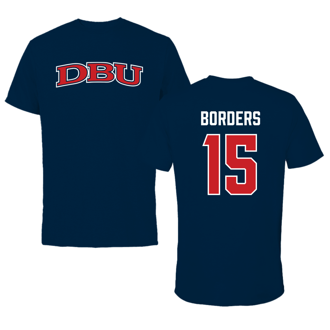 Dallas Baptist University Soccer Navy DBU Tee - #15 Elise Borders
