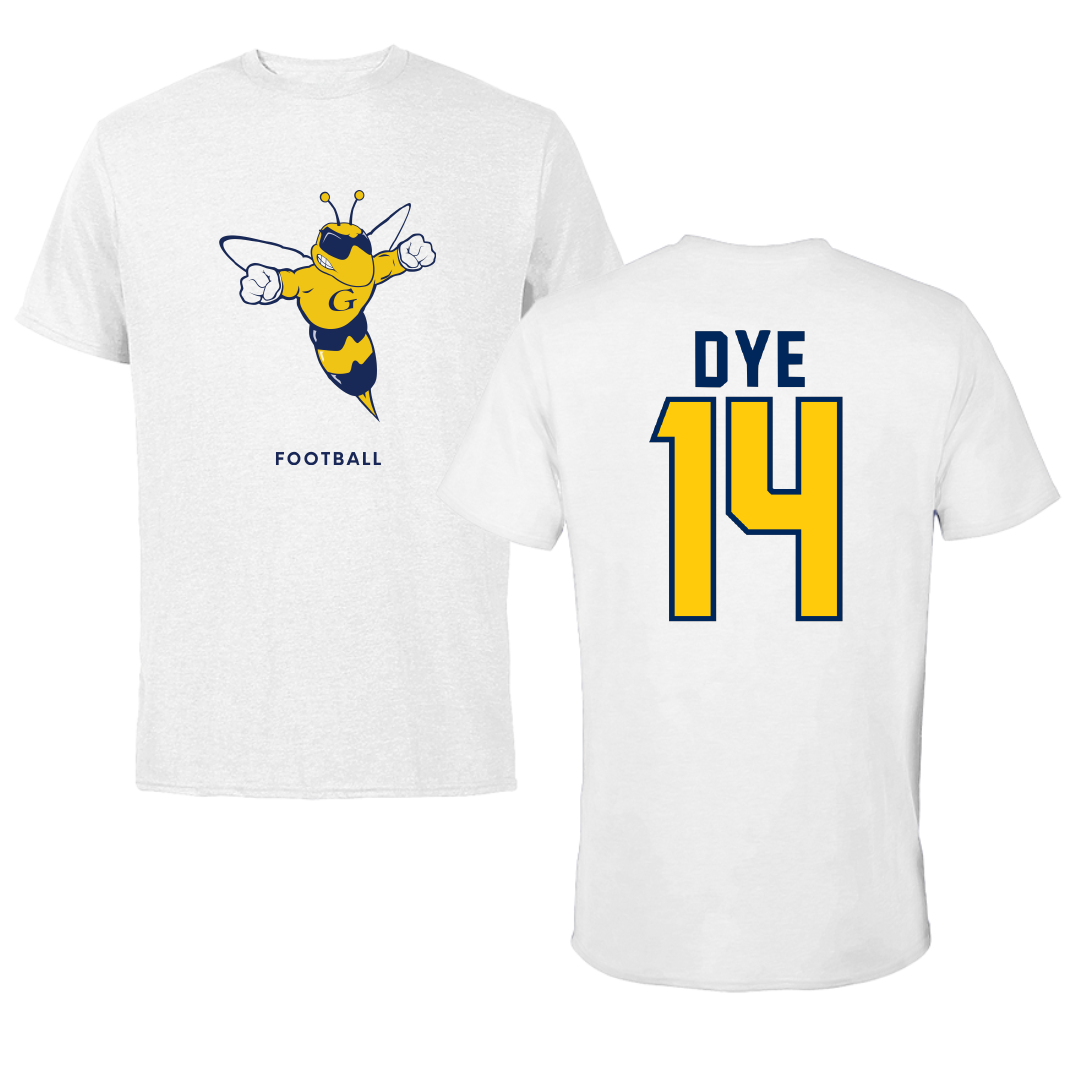 Graceland University Football White Tee - #14 Donyell Dye