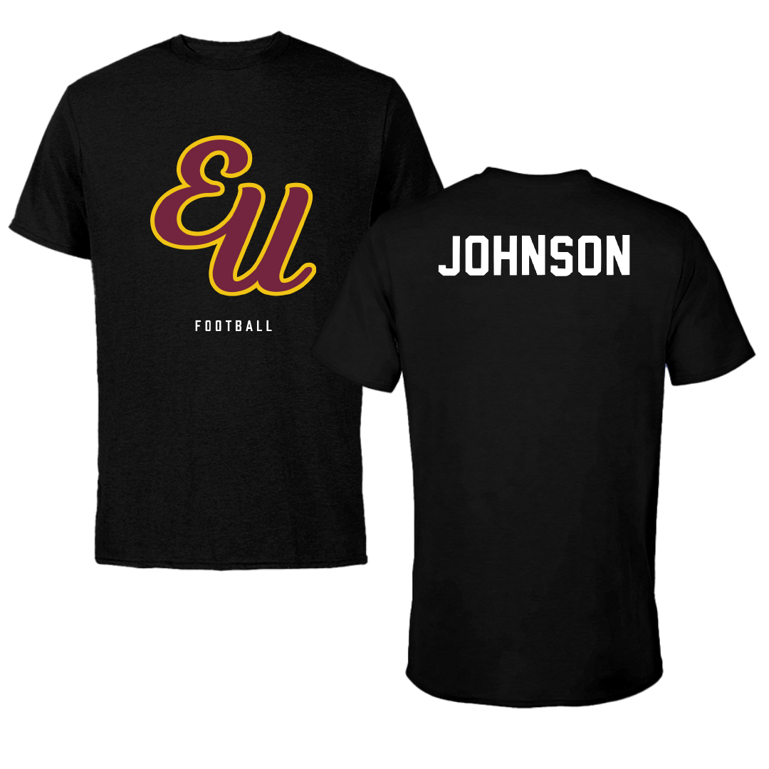 Evangel University Football Black Performance Tee - Frederick Johnson