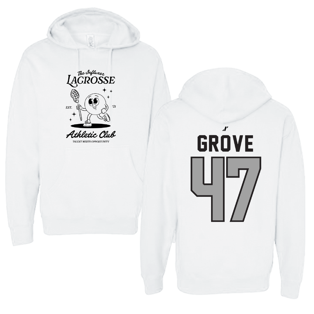 Lacrosse White Influxer Athletic Club Hoodie - #47 Sara Grove