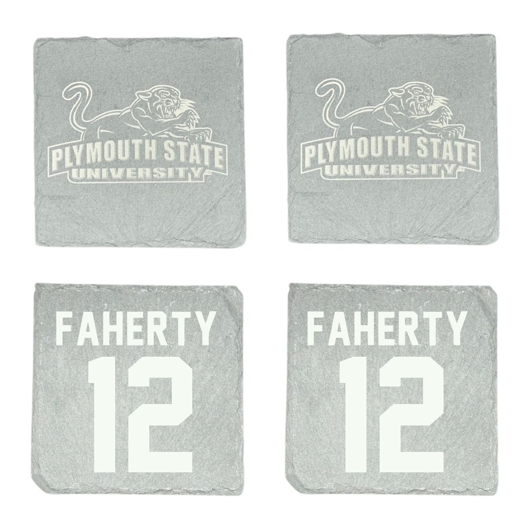 Plymouth State University Baseball Stone Coaster (4 Pack)  - #12 Chris Faherty