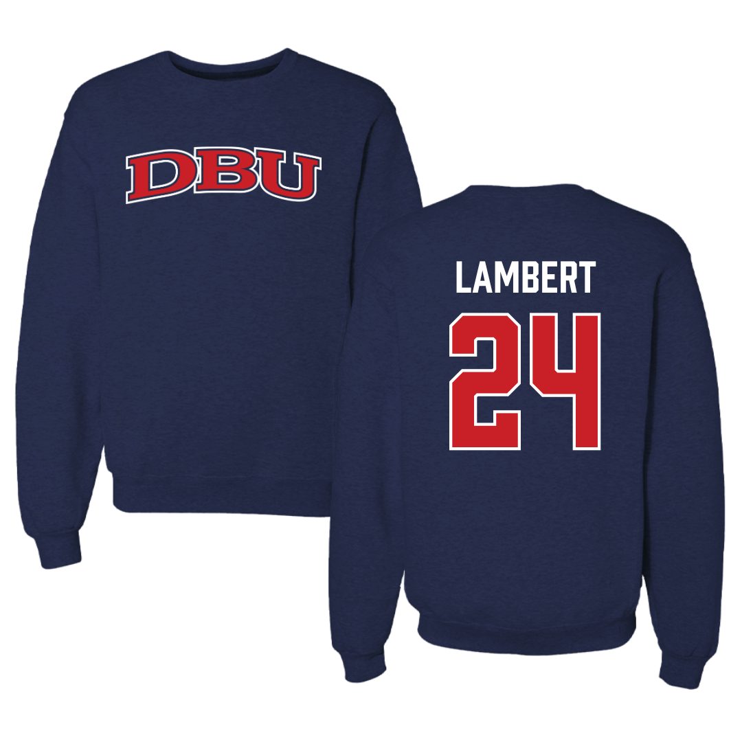 Dallas Baptist University Volleyball Navy DBU Crewneck - #24 Lexi Lambert
