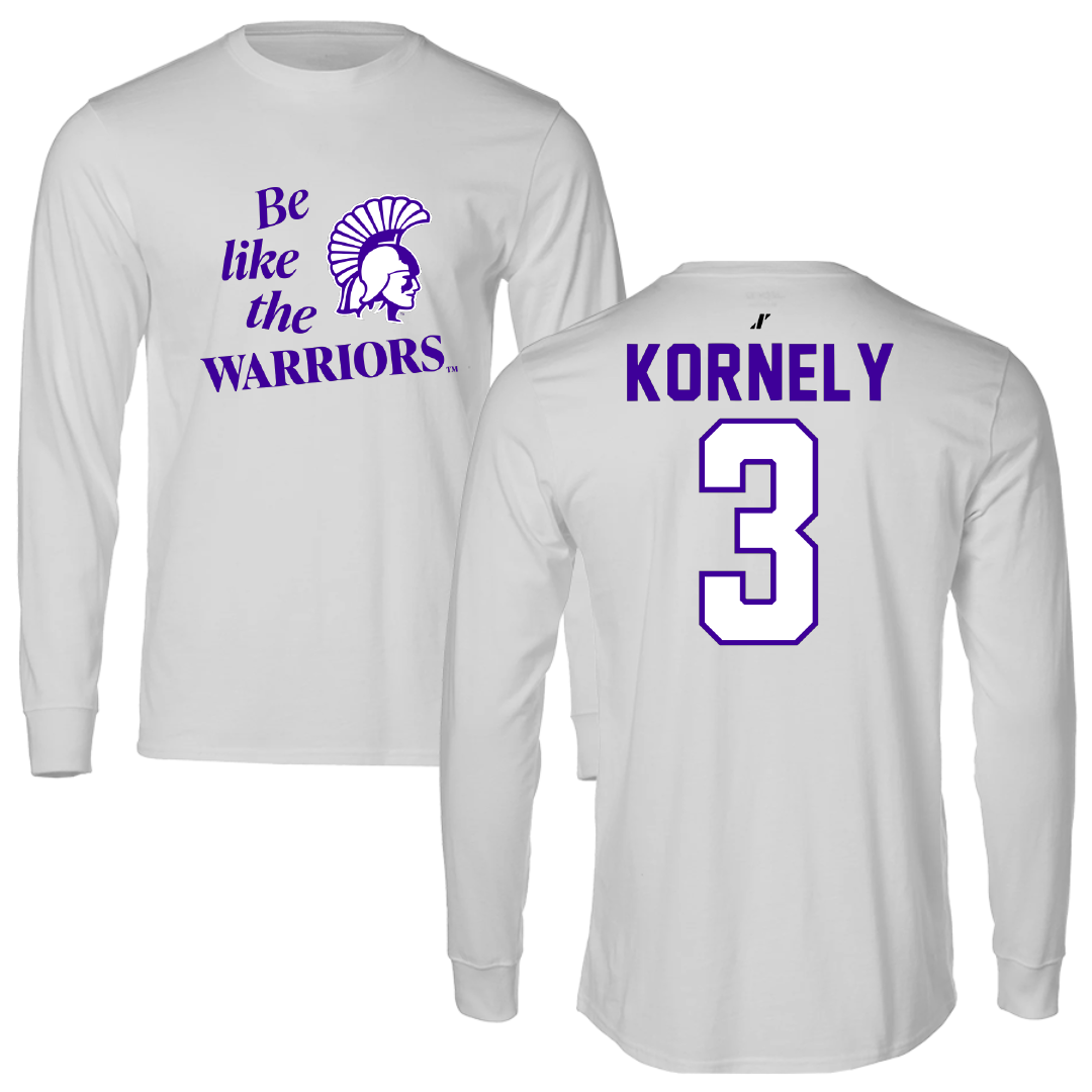 Winona State University Volleyball Light Gray Be Like Us Long Sleeve - #3 Kenna Kornely