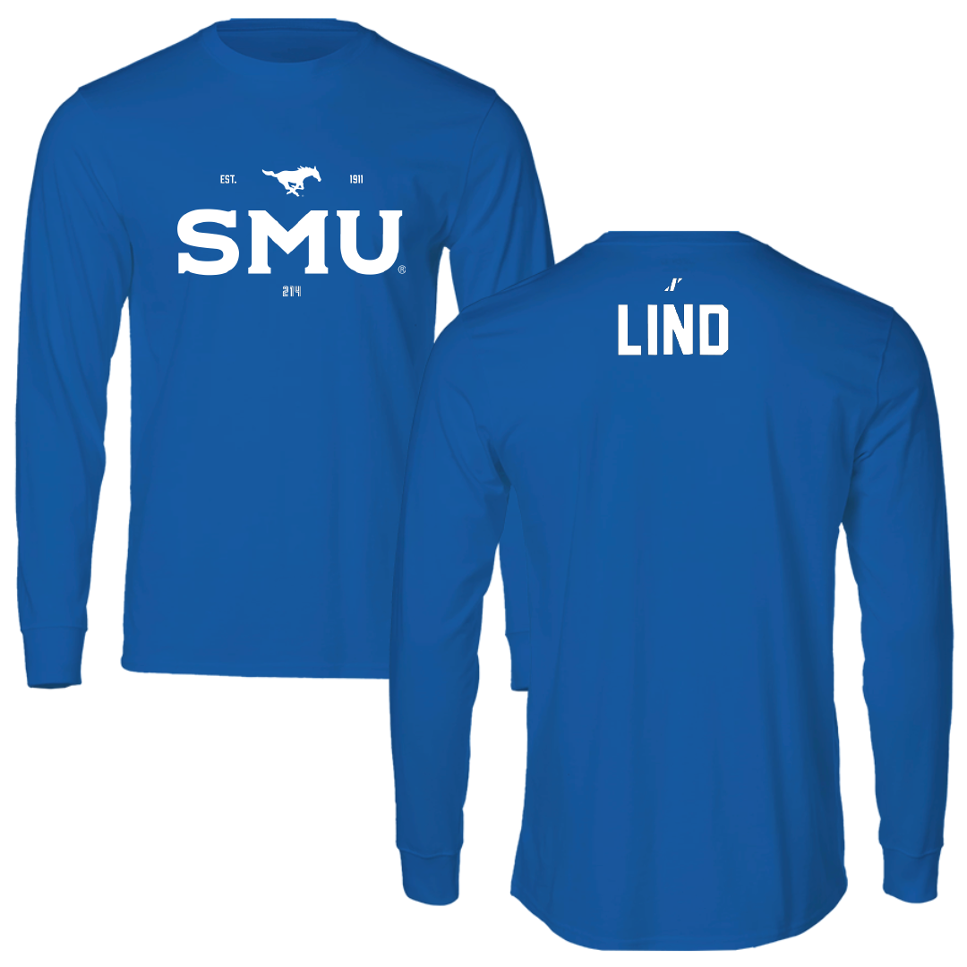 Southern Methodist University Swimming & Diving Blue General Performance Long Sleeve - Olivia Lind