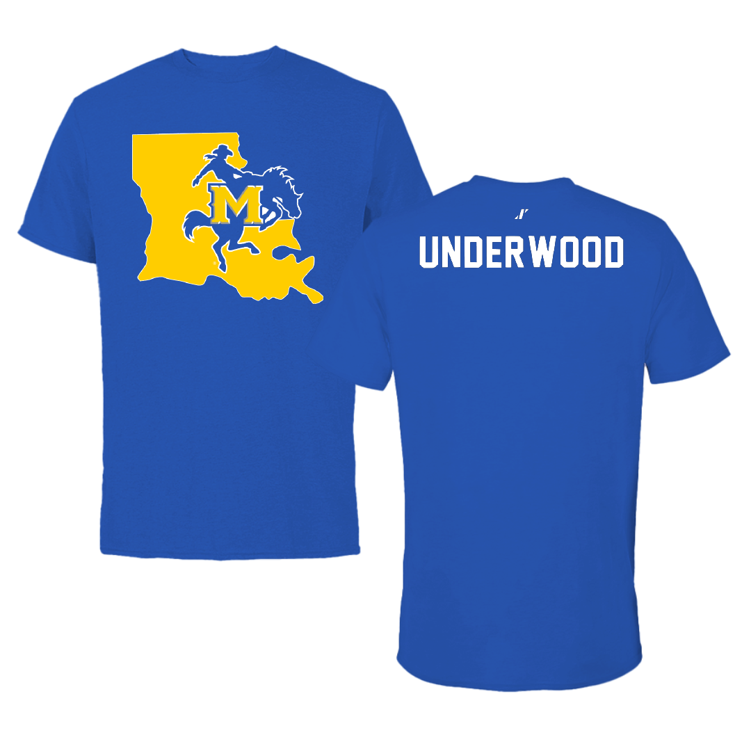 McNeese State University TF and XC Blue State Performance Tee - Brianna Underwood