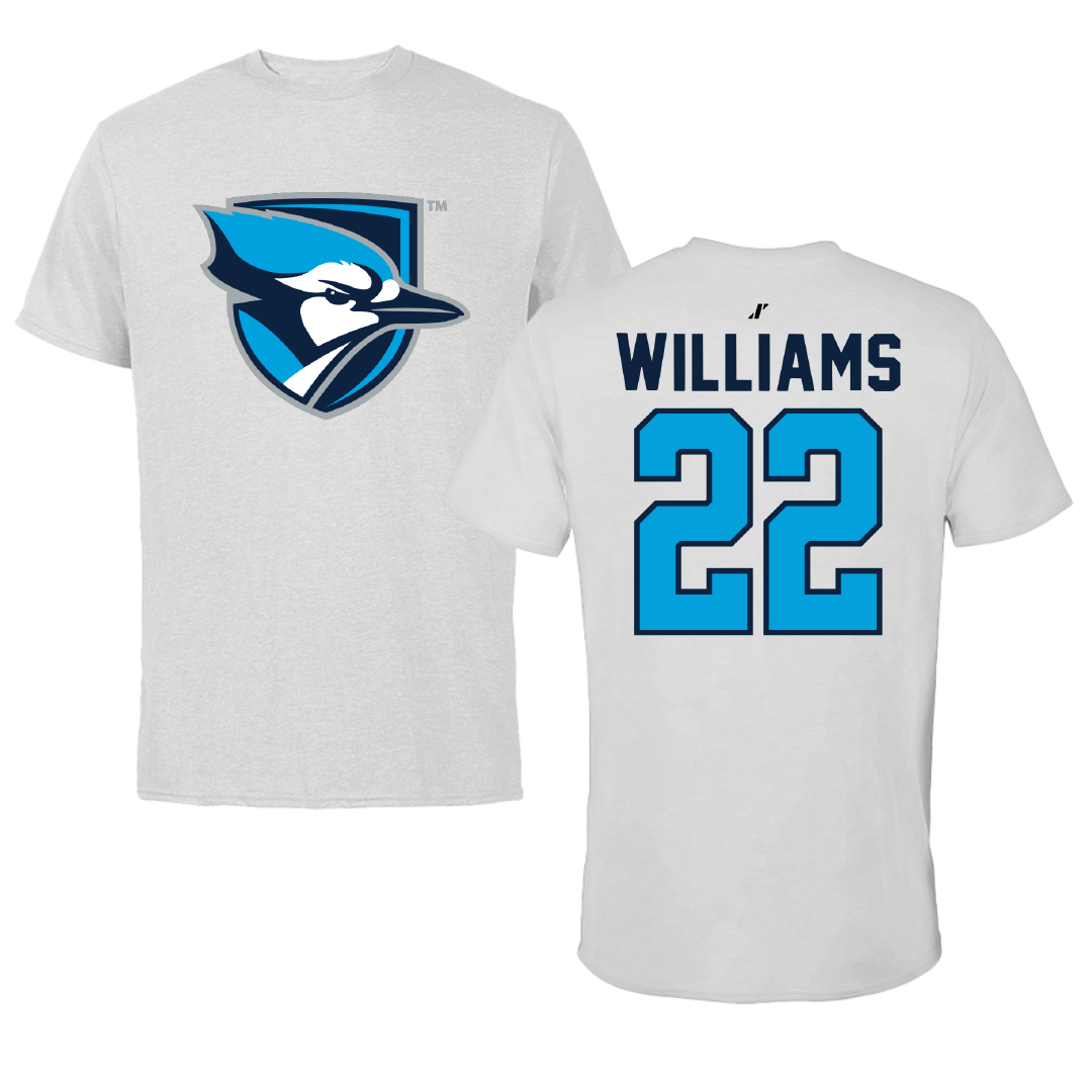 Elmhurst University Basketball Light Gray Tee - #22 Jeffrey Williams