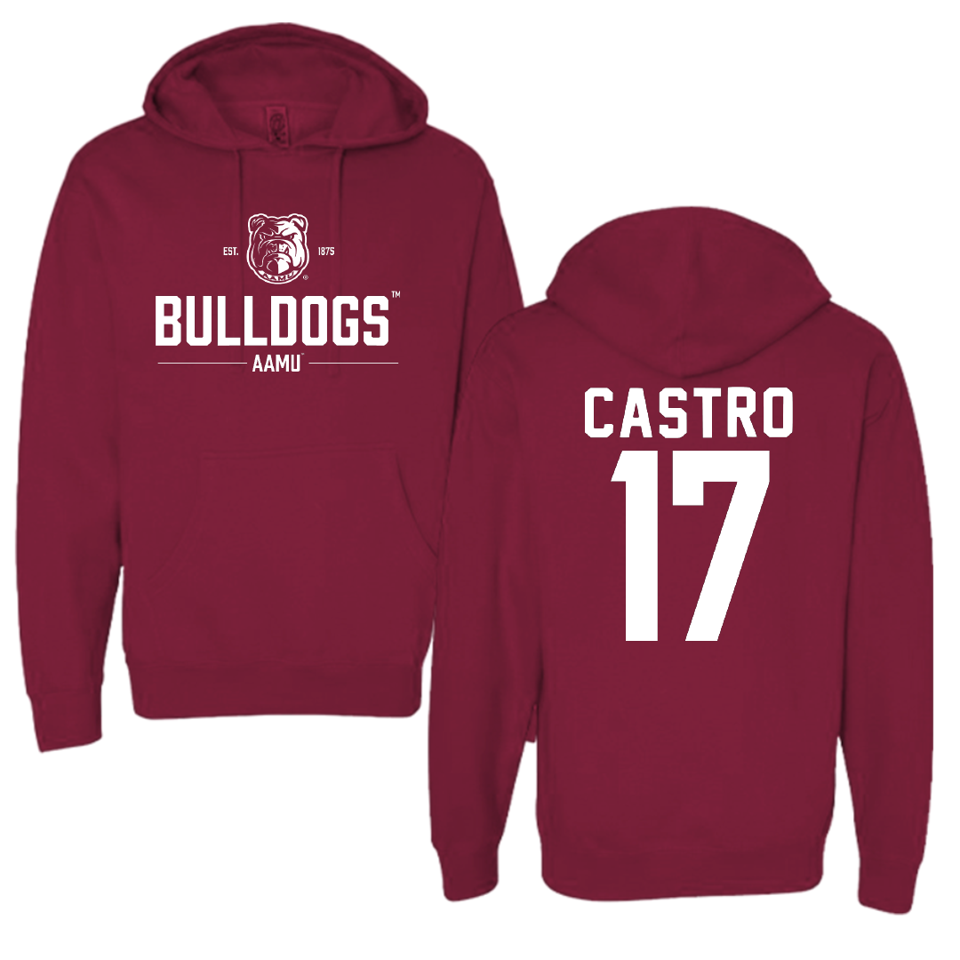Alabama A&M University Baseball Maroon General Hoodie - #17 Isaac Castro