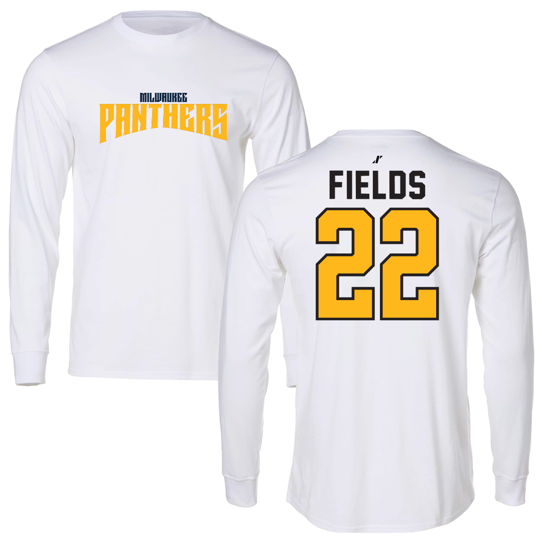 University of Wisconsin-Milwaukee Basketball White Classic Performance Long Sleeve - #22 Faizon Fields