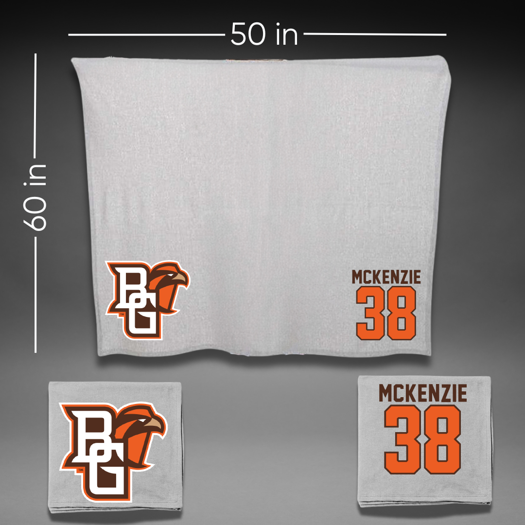 Bowling Green State University Baseball Gray Blanket - #38 Cooper McKenzie
