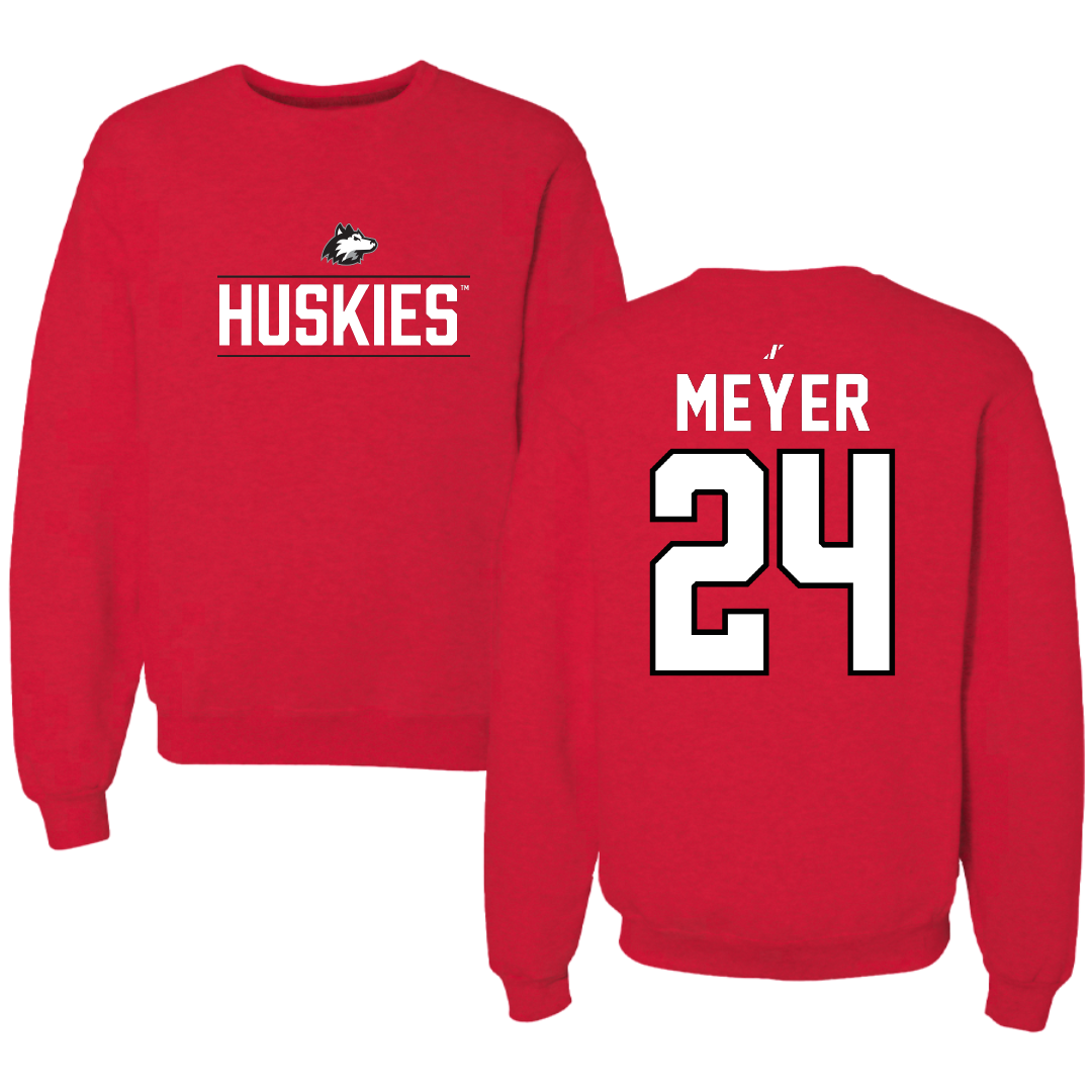 Northern Illinois University Baseball Red General Crewneck - #24 Tommy Meyer