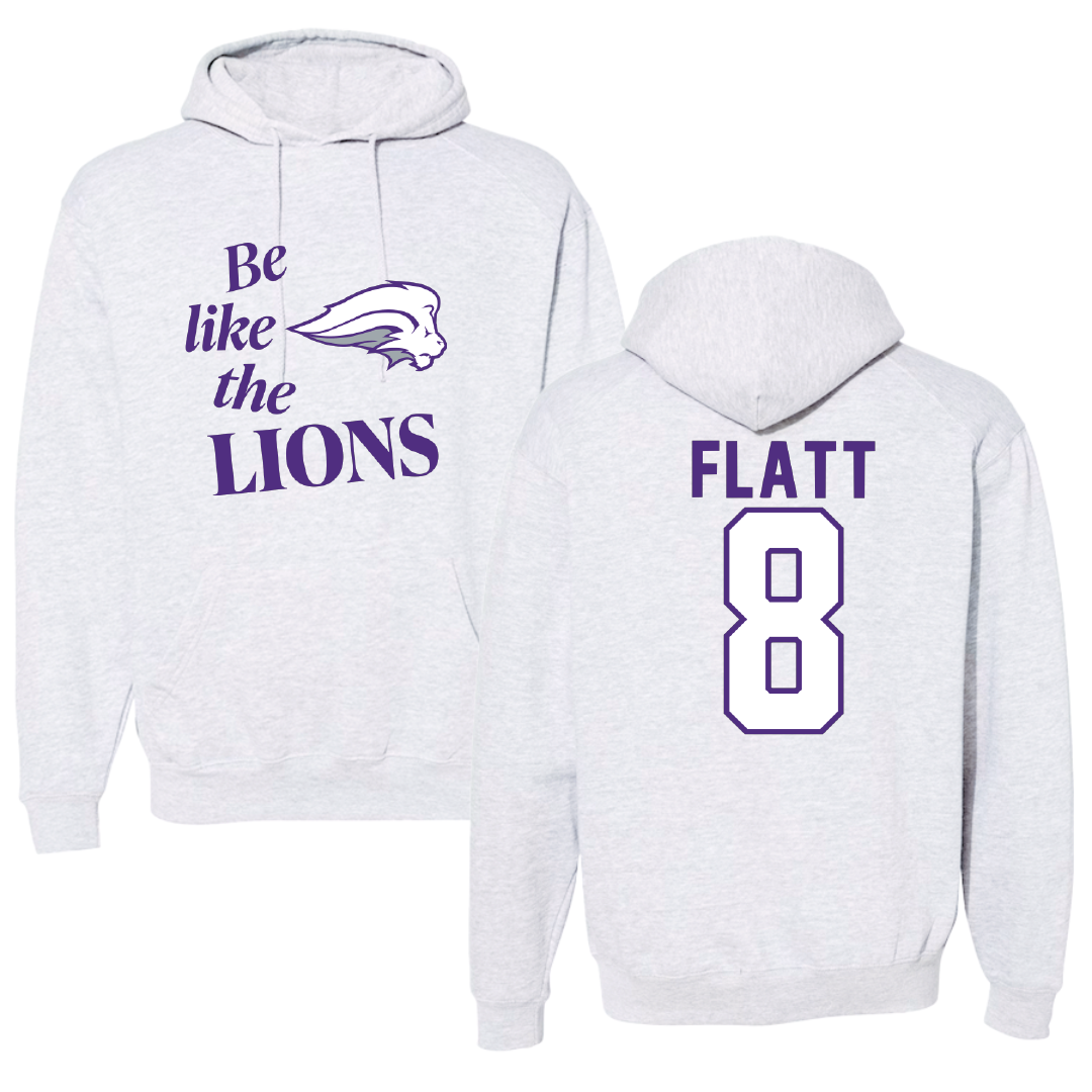 Nelson University Baseball Light Gray Be Like Us Hoodie - #8 Wesley Flatt
