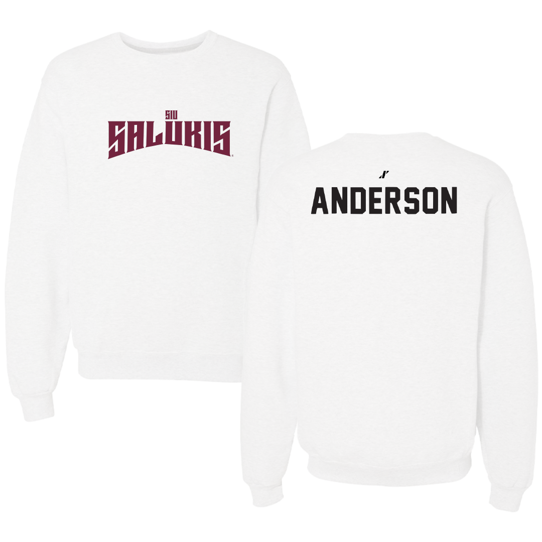 Southern Illinois University at Carbondale Swimming & Diving White Classic Crewneck - Brooklyn Anderson
