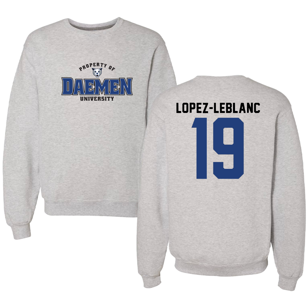 Daemen University Soccer Gray Crewneck - #19 Jonathan Lopez-Leblanc