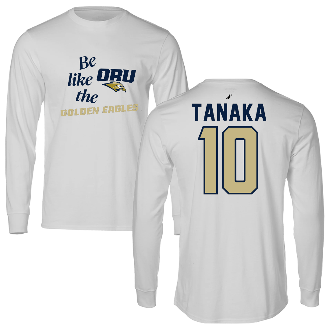 Oral Roberts University Baseball Light Gray Be Like Us Long Sleeve - #10 Makani Tanaka