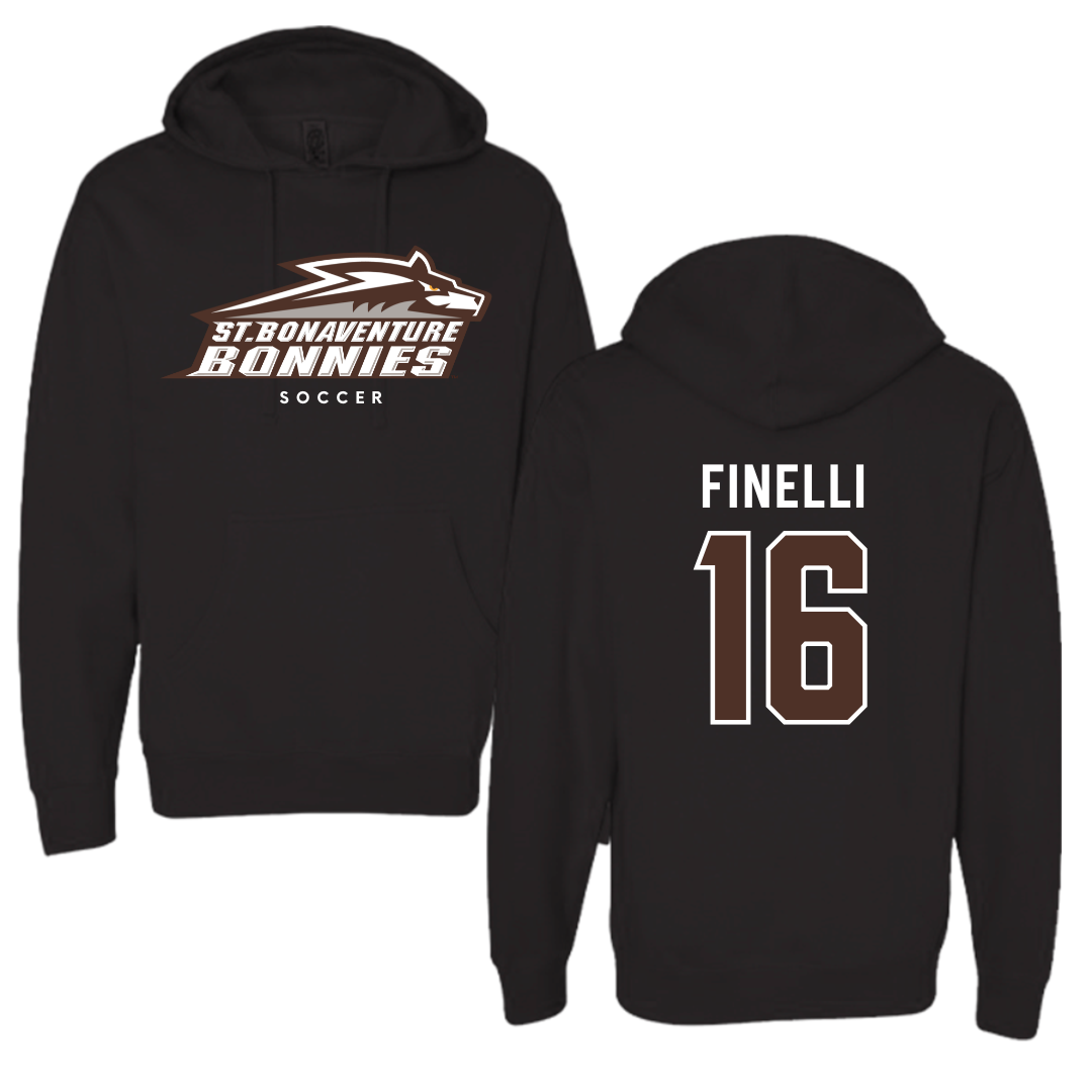 St. Bonaventure University Soccer Black Hoodie - #16 Luc Finelli